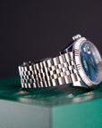 Rolex Datejust 41 41 mm Azzurro-Blue Dial Oystersteel and White Gold Jubilee Bracelet 126334-0026 - WATCHXNYC