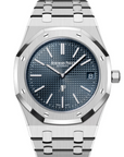 Audemars Piguet Royal Oak 39mm Bleu Nuit Nuage 50 Dial Stainless Steel 16202ST.OO.1240ST.01 - WATCHXNYC