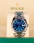 Rolex Datejust 36 36mm Bright Blue Dial Oystersteel and White Gold Jubilee Bracelet 126234-0017 - WATCHXNYC