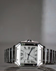 Cartier Santos 41.9 mm x 35.1 mm Medium Steel Silver Dial Bracelet WSSA0029 - WATCHXNYC