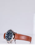 Patek Philippe Complications Calatrava Blue Varnished Dial White Gold Case Calf Leather Brown Strap 42mm 5524G-001 - WATCHXNYC