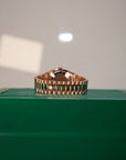 Rolex Day-Date 36 36 mm Green Aventurine Set With Diamonds Dial 18 kt Everose Gold President Bracelet 128235-0068 - WATCHXNYC