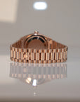 Rolex Day-Date 36 36 mm Green Aventurine Set With Diamonds Dial 18 kt Everose Gold President Bracelet 128235-0068 - WATCHXNYC