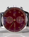 IWC Schaffhausen Portugieser Chronograph Year of the Dragon 41 mm Red Dial Stainless Steel Black Strap IW371629 - WATCHXNYC