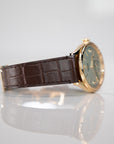 Rolex 1908 39 mm Intense White Dial 18 Kt Yellow Gold Matt Brown Leather Strap m52508-0006 - WATCHXNYC