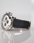 Rolex Cosmograph Daytona 40 mm Steel and Bright Black Dial 18 kt White Gold Oysterflex Bracelet 126519ln-0006 - WATCHXNYC