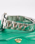ROLEX DATEJUST 31 MM BRIGHT BLUE DIAL OYSTERSTEEL OYSTER BRACELET 278240 - WATCHXNYC