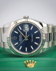 2025 Rolex Datejust Oyster Blue Dial 41mm 126334 - WATCHXNYC