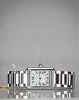 Cartier Tank Must 29.5 mm x 22.0 mm Silver Dial Steel Bracelet WSTA0107 - WATCHXNYC