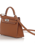 HERMES Mini Kelly 20 Epsom Gold Palladium Hardware - WATCHXNYC