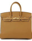HERMES Birkin 25 Togo Natural Sable Gold Hardware - WATCHXNYC