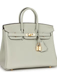 HERMES Birkin 25 Togo Gris Neve Gold Hardware - WATCHXNYC