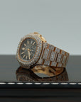 Patek Philippe 5980/1R-001 Nautilus 40.5mm Black Gradient Dial Rose Gold - WATCHXNYC
