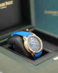 Audemars Piguet Code 11.59 41mm Lacquered Blue Dial Rose Gold Blue Strap 26393OR.OO.A027KB.01 - WATCHXNYC