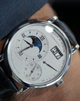 A. Lange & Sohne GRAND LANGE 1 MOON PHASE 41 mm Silver Dial Platinum Leather Strap 139.025 / LSLS1392AA - WATCHXNYC