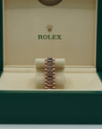 Rolex Day-Date 36 mm Turquoise Set With Diamonds Dial 18 kt Everose Gold President Bracelet 128345rbr-0064 - WATCHXNYC