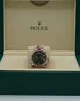 Rolex Oyster 40 mm Olive Green Dial 18 kt Everose Gold President, Semi-Circular Three-Piece Links 228235-0025 - WATCHXNYC