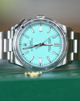 Rolex Oyster Perpetual 36 36 mm Turquoise Blue Dial Oystersteel Oyster Bracelet 126000-0006 - WATCHXNYC