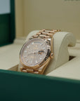 Rolex Oyster 40 mm Diamond-Paved Dial 18 kt Everose Gold President, Semi-Circular Three-Piece Links 228235-0036 - WATCHXNYC