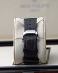 Patek Philippe Nautilus 40.5 mm Black Dial Stainless Steel Leather Strap 5726A-001 - WATCHXNYC