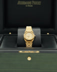 Audemars Piguet Royal Oak Mini Frosted Gold Quartz 23 mm Yellow Dial 18-Carat Yellow Gold Bracelet 67630BA.GG.1312BA.01 - WATCHXNYC
