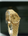 Audemars Piguet Royal Oak Mini Frosted Gold Quartz 23 mm Yellow Dial 18-Carat Yellow Gold Bracelet 67630BA.GG.1312BA.01 - WATCHXNYC