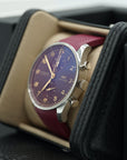 IWC Schaffhausen Portugieser Chronograph Year of the Dragon 41 mm Red Dial Stainless Steel Black Strap IW371629 - WATCHXNYC