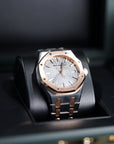 Audemars Piguet Royal Oak Selfwinding 34 mm Grey Dial Stainless Steel with 18k Pink Gold Bracelet 77450SR.OO.1361SR.03 - WATCHXNYC