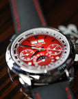 Patek Phillippe Grand Complications Chronograph 41mm Red Dial Platinum Fabric Strap 5270P-017 - WATCHXNYC