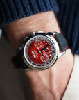 Patek Phillippe Grand Complications Chronograph 41mm Red Dial Platinum Fabric Strap 5270P-017 - WATCHXNYC