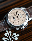 Patek Philippe 5270P-001 Grand Complications 41mm Salmon Dial Platinum - WATCHXNYC