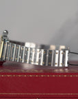 Cartier Santos Large 47.5 mm x 39.8 mm Yellow Gold Silver Dial Steel Bracelet W2SA0009 - WATCHXNYC