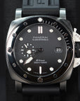 Panerai Submersible QuarantaQuattro Grigio Roccia 44 mm Black Dial Brushed Steel Recycled PET Grey Strap PAM01288 - WATCHXNYC