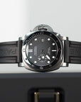 Panerai Submersible QuarantaQuattro Grigio Roccia 44 mm Black Dial Brushed Steel Recycled PET Grey Strap PAM01288 - WATCHXNYC