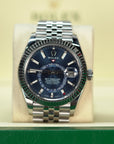 Rolex Sky-Dweller 42 mm Bright Blue Dial Oystersteel Jubilee Bracelet. 336934-0006 - WATCHXNYC