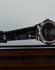 Patek Philippe Calatrava Gray Satin Dial White Gold Case Leather Black Leather 39mm 6119G-001 - WATCHXNYC