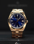 Vacheron Constantin Overseas self-winding 34.5 mm Blue Dial 18K Pink Gold Bracelet 4600V/200R-B979 - WATCHXNYC