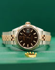 Rolex Lady-Datejust 28 mm Chocolate Dial Oystersteel and Everose Gold Jubilee Bracelet 279171-0017 - WATCHXNYC