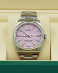 Rolex Oyster Perpetual 36 mm Candy Pink Dial Oystersteel Oyster Bracelet 126000-0008 - WATCHXNYC