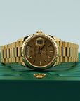 Rolex Day-Date 40 mm Champagne-Colour Dial 18k Yellow Gold President Bracelet 228238-0003 - WATCHXNYC