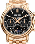 Patek Philippe Perpetual Calendar Grand Complications 40.2mm Black Dial Rose Gold 5204/1R-001 - WATCHXNYC