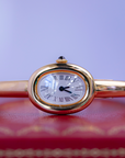 Cartier Baignoire Mini 24.6 mm x 18.7 mm Silver Dial 18k Yellow Gold Bracelet WGBA0044 - WATCHXNYC