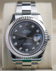 Rolex Datejust 41 41 mm Slate Dial with Diamonds Oystersteel and White Gold Jubilee Bracelet 126334-0006 - WATCHXNYC