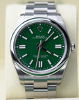 Rolex Oyster Perpetual 41 41 mm Green Dial Oystersteel Oyster Bracelet 124300-0005 - WATCHXNYC