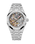 Audemars Piguet Royal Oak Double Balance Wheel Openworked 37 mm Transparent Dial with Diamonds 18-Carat White Gold Bracelet 15469BC.ZZ.1260BC.01-A - Wrist Boutique