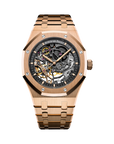 Audemars Piguet Royal Oak Double Balance Wheel Openworked 41 mm Slate Grey Dial 18-Carat Pink Gold Bracelet 15407OR.OO.1220OR.01 - WATCHXNYC