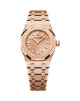 Audemars Piguet Royal Oak Mini Frosted Gold Quartz 23 mm Pink Dial 18-Carat Pink Gold Bracelet 67630OR.GG.1312OR.01 - WATCHXNYC