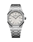 Audemars Piguet Royal Oak Quartz 33 mm Silver Dial with Diamonds Stainless Steel Bracelet 67651ST.ZZ.1261ST.01 - WATCHXNYC