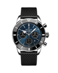Breitling Superocean Heritage B01 Chronograph 44 mm Black And Blue Dial Stainless Steel Rubber Black Strap AB0162121C1S1 - WATCHXNYC