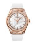 Hublot Classic Fusion Orlinski King Gold White Alternative Pavé 40 mm White Dial with Diamonds Polished 18K King Gold Rubber Strap 550.OS.2200.RW.1804.ORL20 - WATCHXNYC